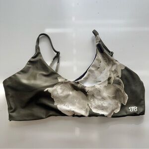 Albion bikini top medium green floral vacation beach resort adjustable